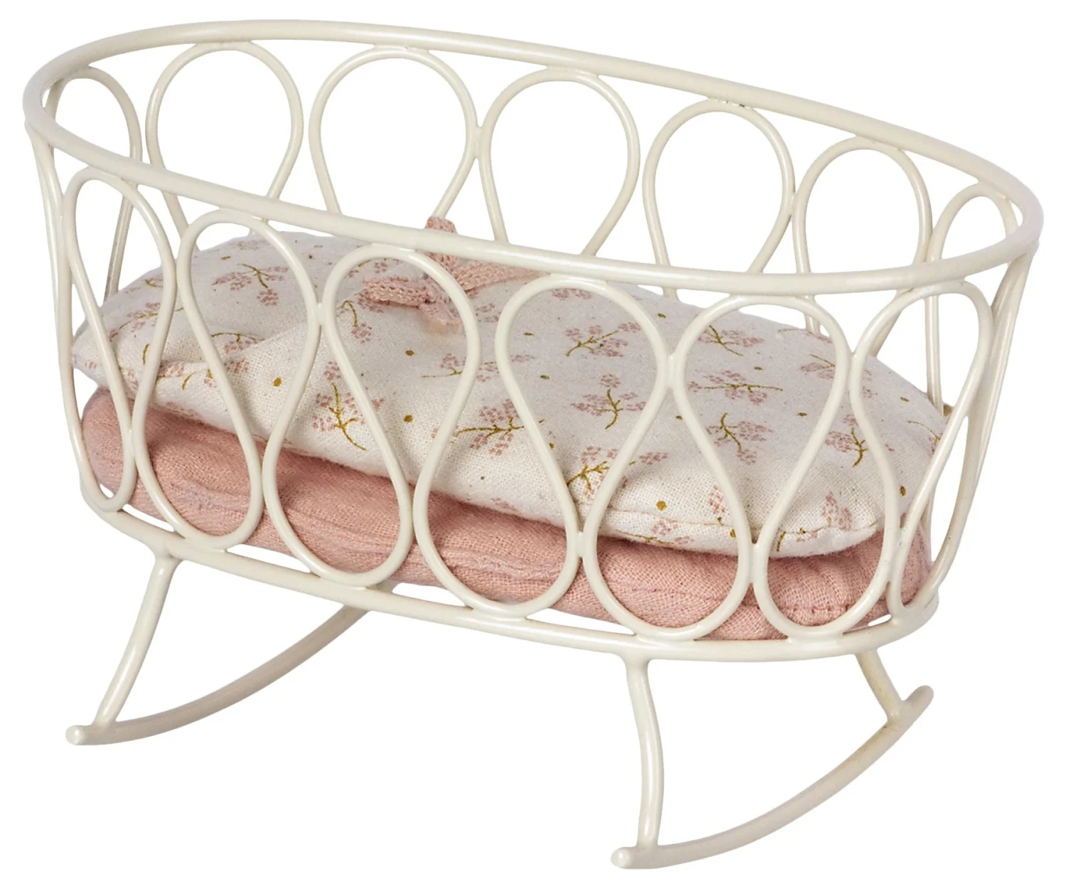Maileg MY Cradle With Sleeping Bag, Rose