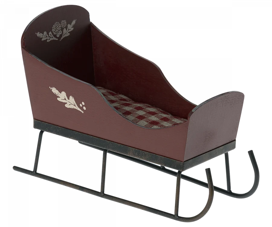 Maileg Sleigh, Mini | Red - Image 2