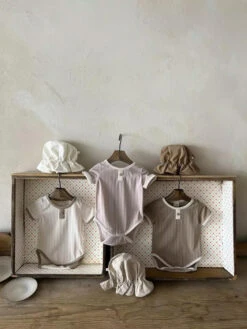 Short Sleeved Rib Romper | 3 Colors