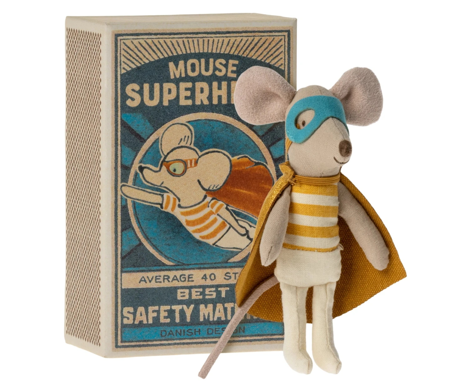 Maileg Superhero Mouse In Box, Little Brother