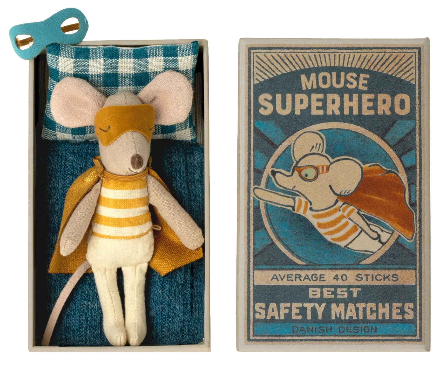 Maileg Superhero Mouse In Box, Little Brother - Image 2