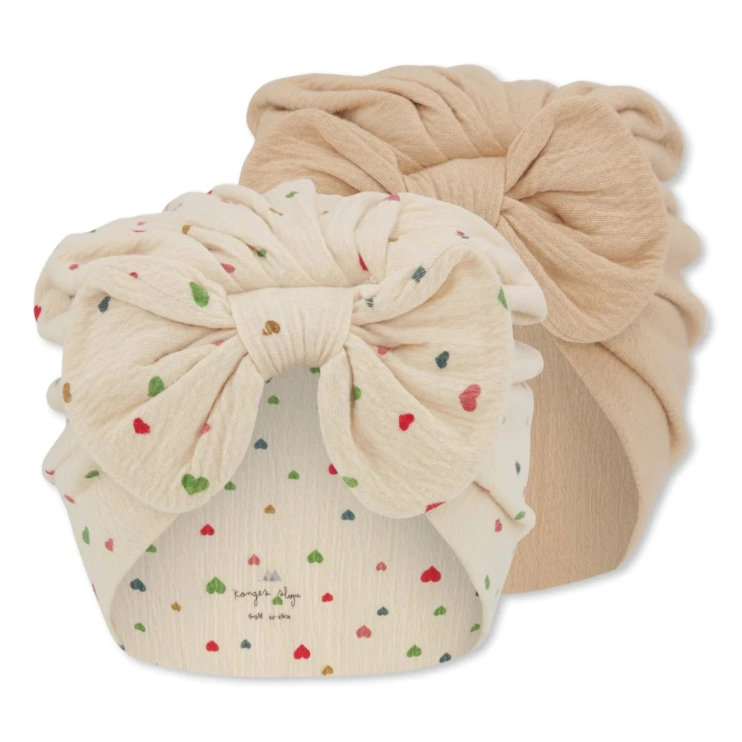 2 Pack Bambi Bonnet - Multi Hearts