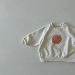 Happy Crewneck Sweatshirt | Cream