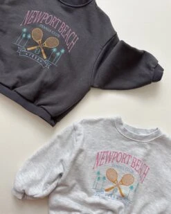 Newport Tennis Club Crewneck | Heather Grey