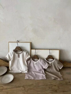 Short Sleeved Rib Tee | 3 Colors