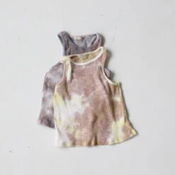 Tie Dye Rib Tank - Mustard