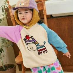 Giraffe Colorblock Sweatshirt