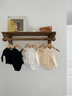 Baby Cardigan Romper Set | Black