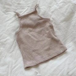Ribbed Cami Top (Kid’s) - Beige