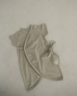 Newborn Kimono + Hat Set | Olive