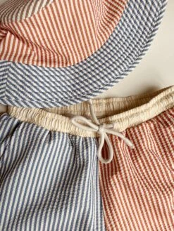 Seersucker Swim Shorts - Stripe Multi