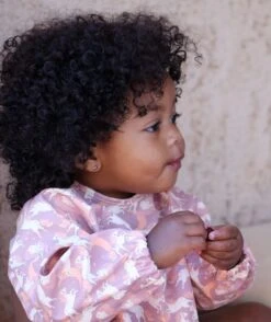 2 Pack Dinner Bib W/Sleeves - Unicorn/Toasted Coconut