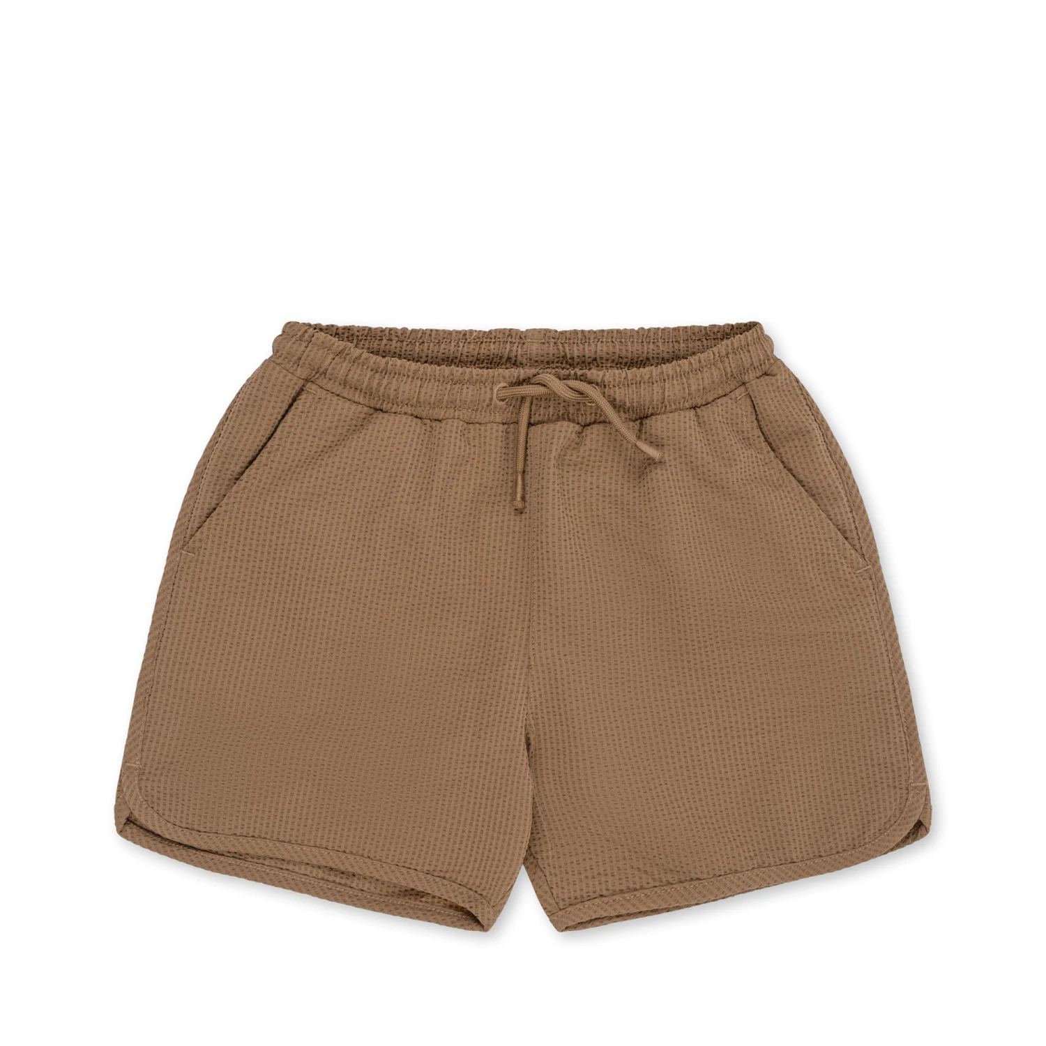 Seersucker Swim Shorts - Toasted Coconut
