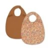 2 Pack Frill Bibs - Viletta/Almond