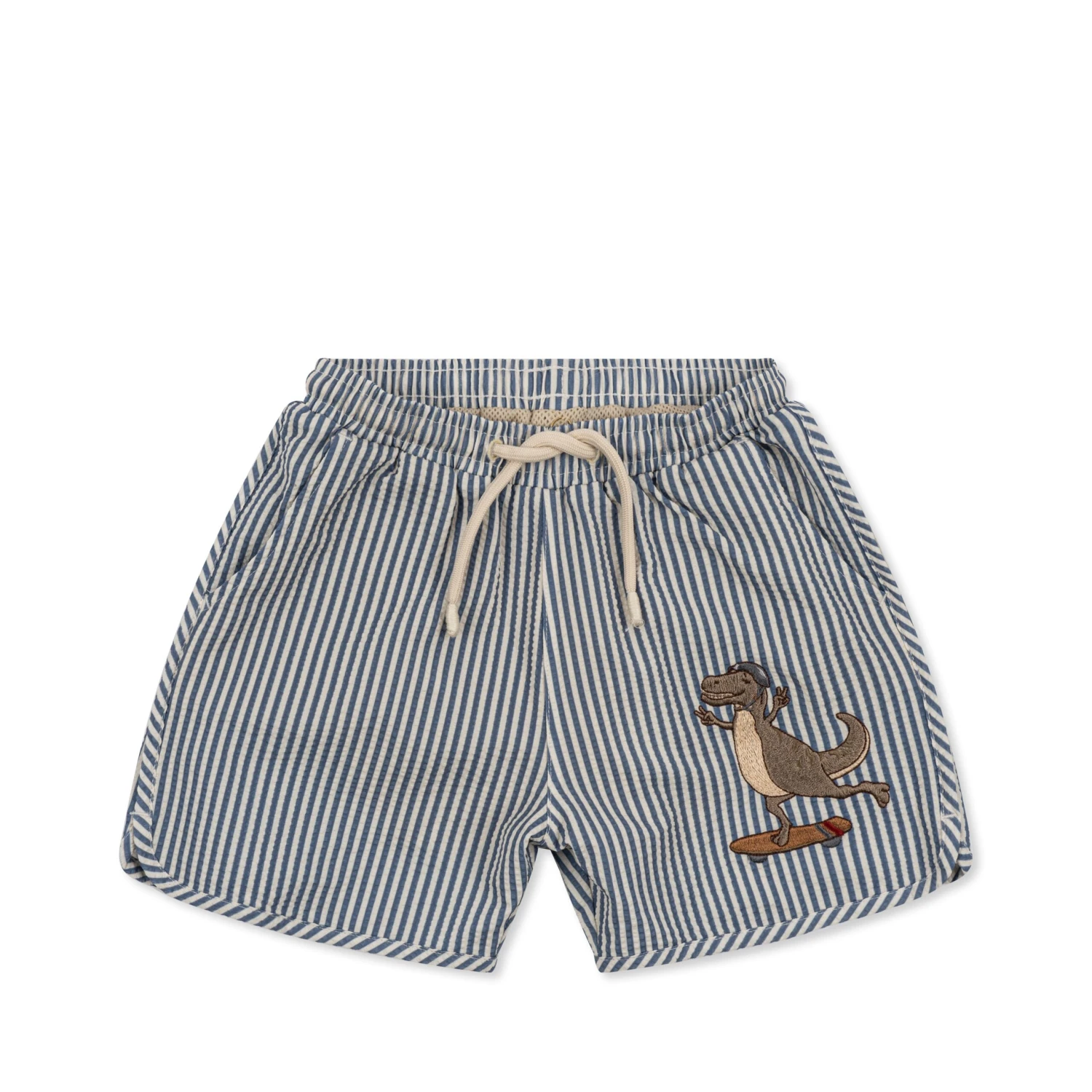 Seersucker Swim Shorts - Flint Stone - Image 2