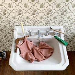 Waffle Cami Set - Rose