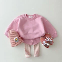 Shorties Sweat Set + Leggings (Pink)