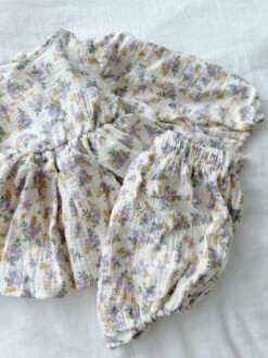 Floral Gauze Set - Purple