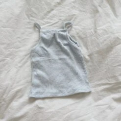 Ribbed Cami Top (Mama) - Blue