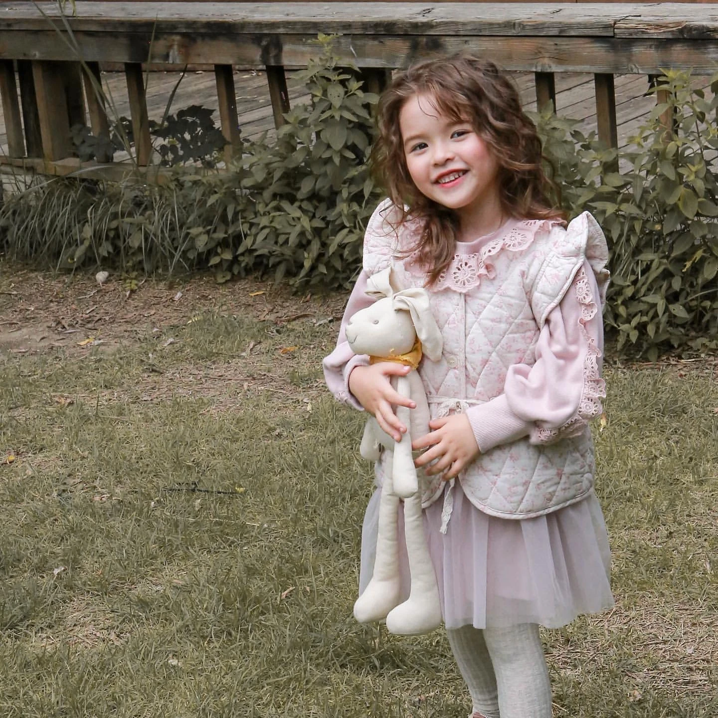 Floral Ruffle Vest - Pink - Image 2