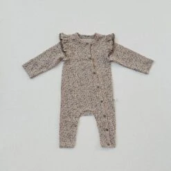 Vintage Floral Bodysuit - Beige