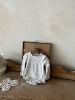 Holly Rib Romper - Oatmeal