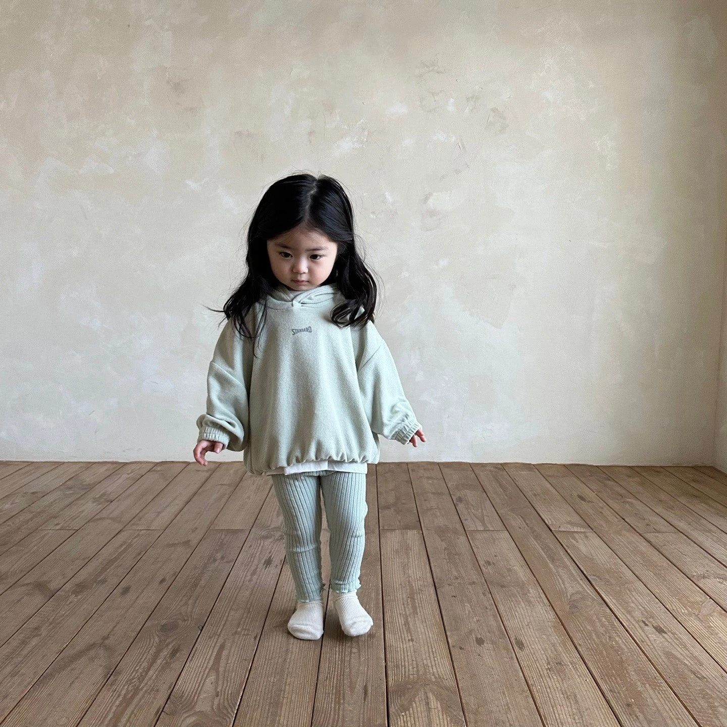 Macaron Ribbed Leggings - Mint - Image 2