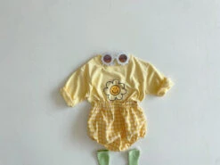 Baby Daisy Check Set - Yellow