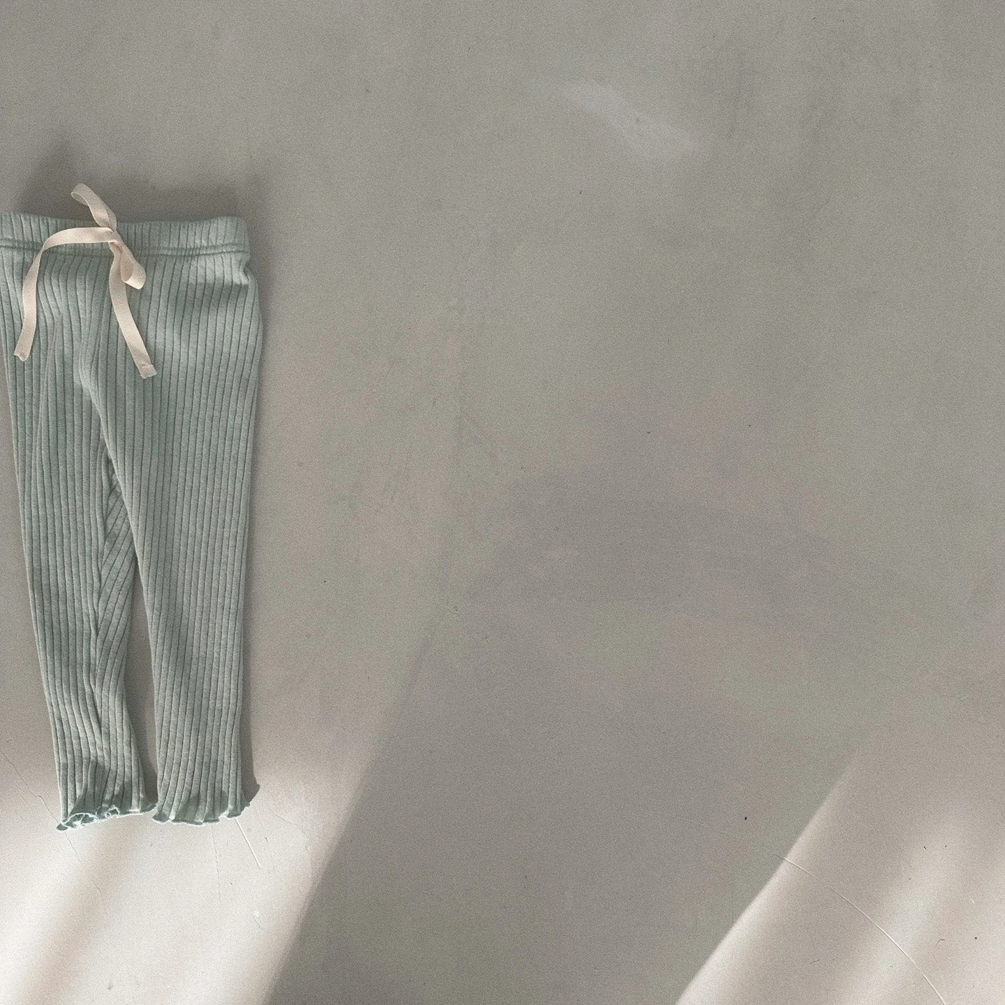 Macaron Ribbed Leggings - Mint