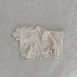 Star Ribbed Lounge Set - Oat