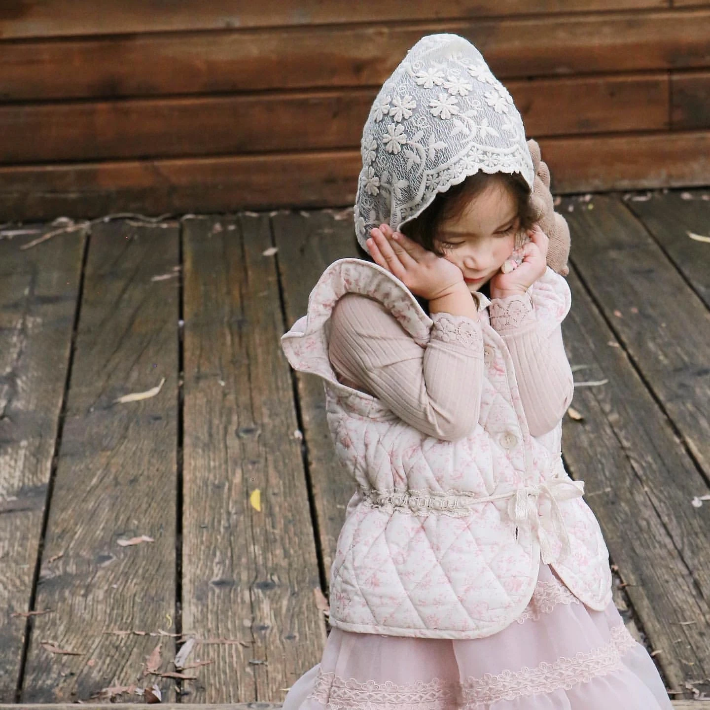 Floral Ruffle Vest - Pink - Image 4