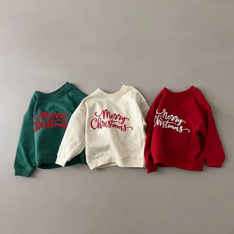 Merry Christmas Sweatshirt - Red - Image 5