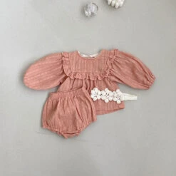 Frill Bloomers Set - Coral