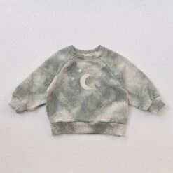 Moon Tie Dye Sweatshirt - Khaki