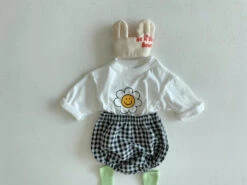 Baby Daisy Check Set - Black
