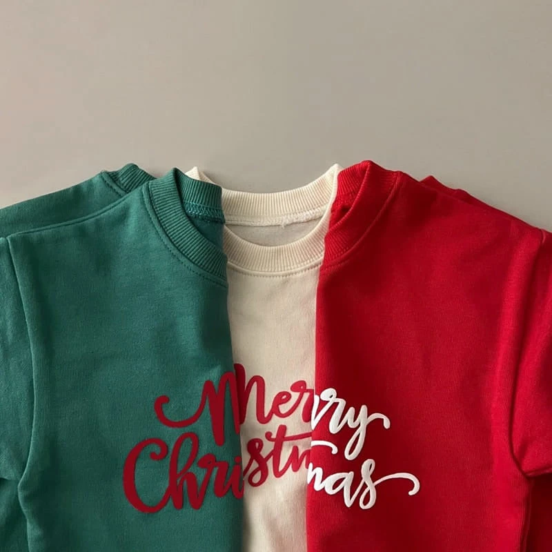 Merry Christmas Sweatshirt - Red - Image 4