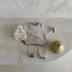 Clark Waffle Co-Ord Set - Oatmeal