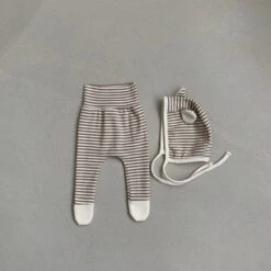 Bear Bonnet + Footed Leggings Set