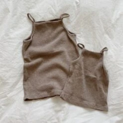 Ribbed Cami Top (Mama) - Cocoa