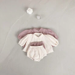 Collared Gauze Set - Cream