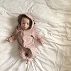 Tyranno Zip Playsuit - Dusty Pink